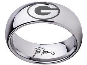 Green Bay Packers Ring Silver Ring Brett Favre Ring #packers #nfl
