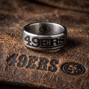 49ers Ring | Silver Wedding Ring | Customizable