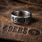49ers Ring | Silver Wedding Ring | Customizable
