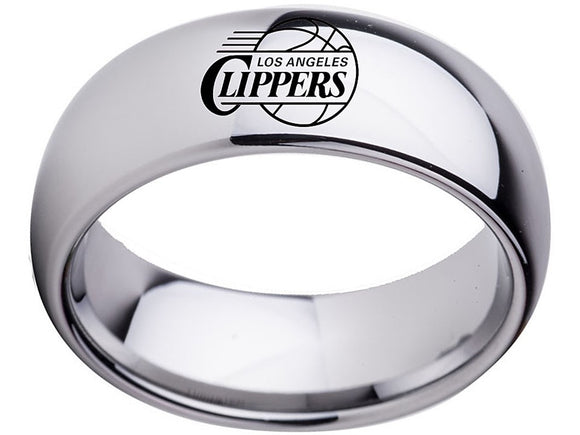 LA Clippers Ring 8mm Silver Tungsten Ring #clippers
