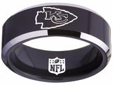 Kansas City Chiefs Ring Black Ring Tungsten Ring #chiefs