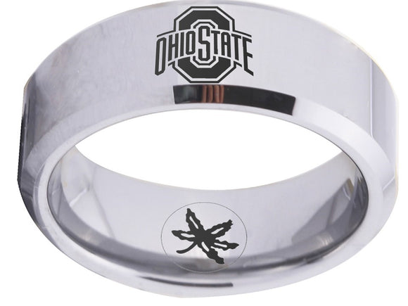 Ohio State Buckeyes Ring Silver Ring Size 4 - 17 #buckeyes