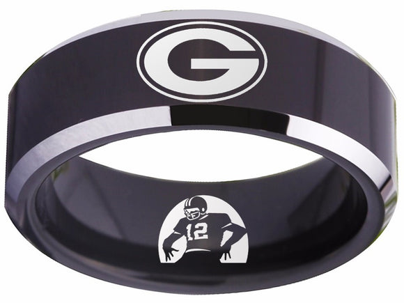 Green Bay Packers Ring Black Ring Aaron Rodgers #packers #nfl