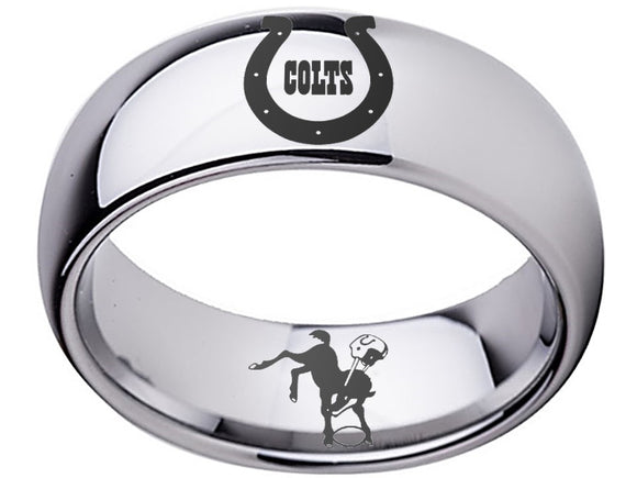 Indianapolis Colts Ring Silver Ring Tungsten Ring #colts