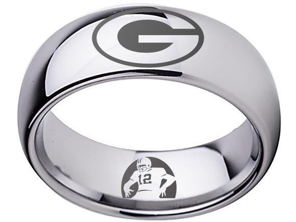 Green Bay Packers Ring Silver Ring Aaron Rodgers Ring #packers