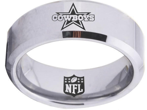 Dallas Cowboys Ring Silver Ring 8mm Tungsten Ring #cowboys
