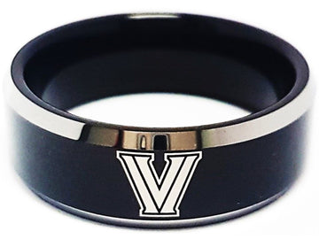 Villanova Wildcats Ring Wedding Band 8mm Black Tungsten Ring Size 5 - 15 NEW