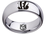 Cincinnati Bengals Ring Silver Wedding Band | Sizes 5-16 #bengals #cincinnatibengals