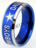 Dallas Cowboys Ring NFL Football 8mm Blue Ring #dallas #cowboys #nfl