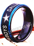 Dallas Cowboys Ring Black & Blue Wedding Band | Sizes 5-16 #cowboys