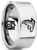 Atlanta Falcons Ring Falcons Logo Ring Wedding Band Silver 12mm Tungsten #atl #falcons