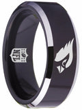 Arizona Cardinals Ring Black & Silver Wedding Ring #arizonacardinalsring