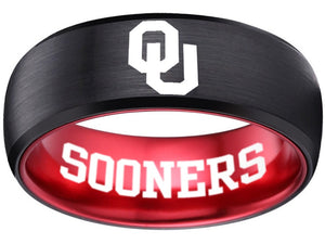 Oklahoma Sooners Ring OU Sooners Logo Ring Black and Red Ring #sooners
