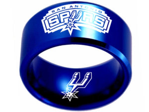 San Antonio Spurs Ring Spurs Blue Logo 12mm Ring Wedding Band #spurs