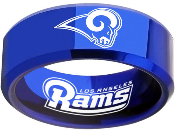 Los Angeles Rams Ring Blue Logo Ring Sizes 6 - 13 #rams