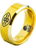 Cleveland Browns Ring Gold Ring 8mm Tungsten Ring #browns