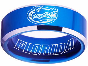 Florida Gators Ring UF Gators Logo Ring Wedding Band Blue #florida #gators