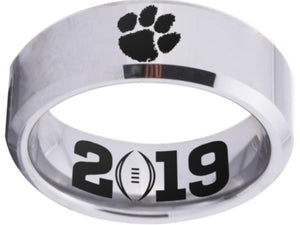 Clemson Tigers Ring Tigers Logo Ring 8mm silver Championship Ring