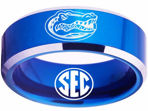 Florida Gators Ring UF Gators Logo Ring SEC Wedding Band Blue #florida #gators