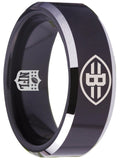 Cleveland Browns Ring 8mm Black Tungsten Wedding Ring #browns #clevelandbrowns