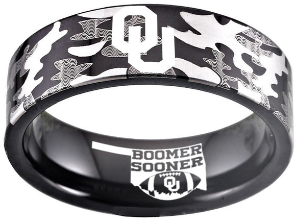 Oklahoma Sooners Ring OU Boomer Sooner Logo Camouflage Ring #sooners
