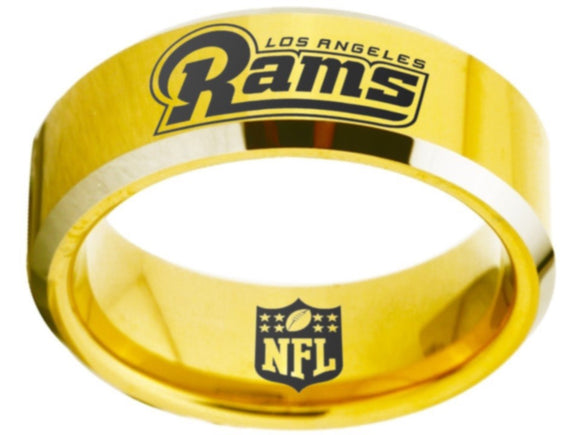 Los Angeles Rams Ring Gold Silver Logo Ring Sizes 4 - 17 #rams #logo #larams