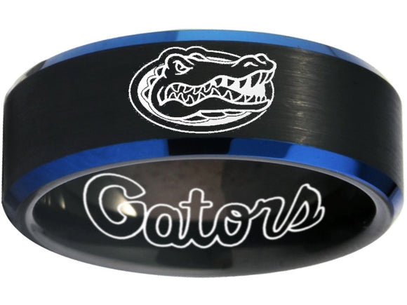 Florida Gators Ring UF Gators Logo Ring Black and Blue Band #florida #gators
