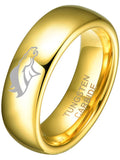 Denver Broncos Ring Wedding Band Tungsten 6mm Gold Ring Size 5 - 11