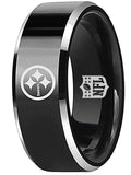 PIttsburgh Steelers Ring 8mm Black Tungsten Ring #steelers