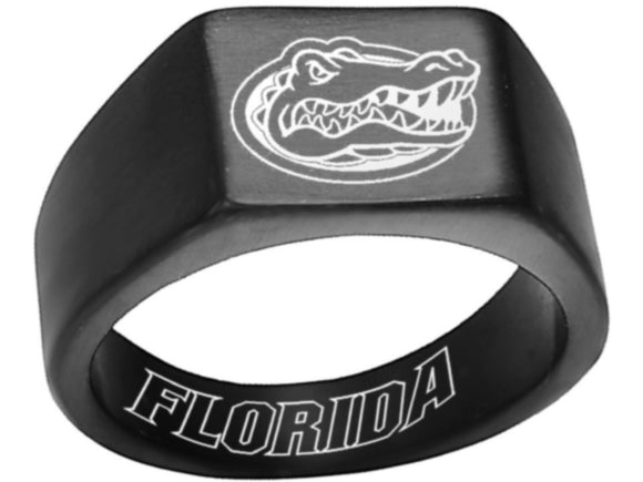Florida Gators Ring UF Gators Logo Ring 10mm Black Band #florida #gators