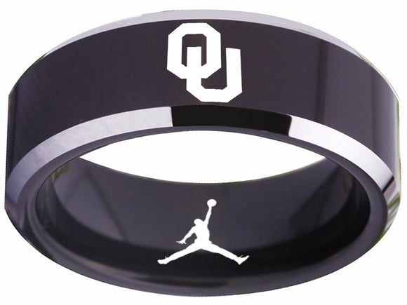 Oklahoma Sooners Ring OU Air Jordan Logo Black Ring #sooners