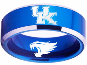 UK Kentucky Wildcats ring blue ring tungsten logo ring #wildcats