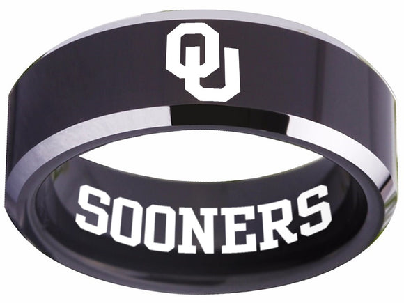 Oklahoma Sooners Ring OU Sooners Logo Black Ring #sooners