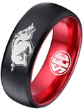 Arkansas Razorbacks Ring Black & Red Ring Tungsten Ring #arkansas #razorbacks