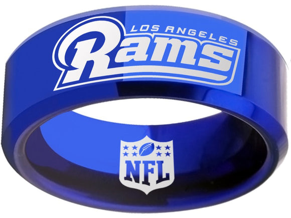 Los Angeles Rams Ring Blue Logo Ring Sizes 6 - 13 #rams