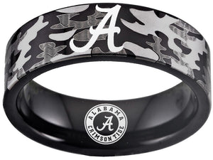 Alabama Ring Crimson Tide Ring Logo Ring Camo Camouflage Ring #alabama