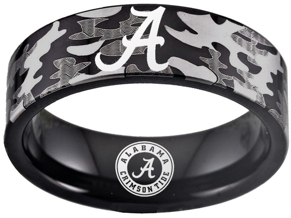 Alabama Ring Crimson Tide Ring Logo Ring Camo Camouflage Ring #alabama