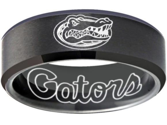 Florida Gators Ring UF Gators Logo Ring Matte Black Band #florida #gators