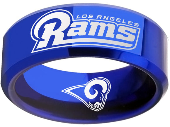 Los Angeles Rams Ring Blue Logo Ring Sizes 6 - 13 #rams #nfl