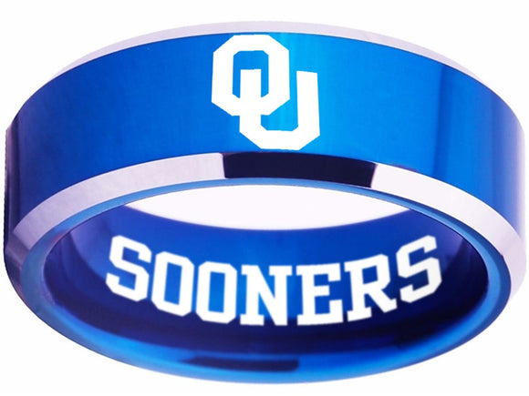 Oklahoma Sooners Ring OU Sooners Logo Blue Ring #sooners