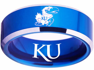 Kansas Jayhawks Ring Blue Logo Ring Sizes 4 - 17 #jayhawks
