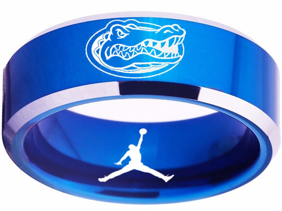 Florida Gators Ring UF Gators Logo Ring Air Jordan Wedding Band Blue #florida #gators