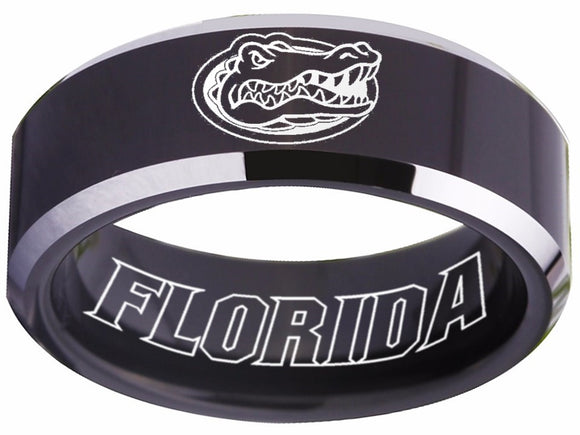 Florida Gators Ring UF Gators Logo Ring Wedding Band Black #florida #gators