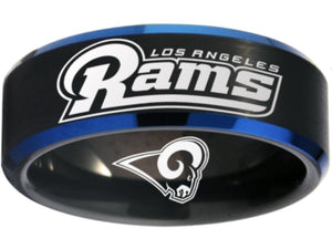 Los Angeles Rams Ring Black and Blue Logo Ring Sizes 6 - 13 #rams