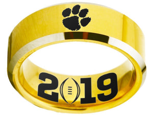 Clemson Tigers Ring Tigers Logo Ring 8mm gold Championship Ring