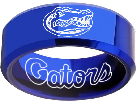 Florida Gators Ring UF Gators Logo Ring Wedding Band Blue #gators