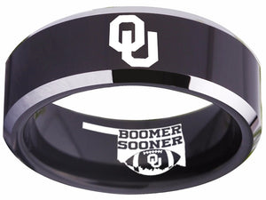 Oklahoma Sooners Ring OU Logo Black Ring Boomer Sooner Ring #sooners
