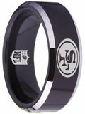 San Francisco 49ers Ring 8mm Black Tungsten Ring #49ers