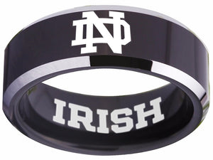Notre Dame Ring Wedding Ring 8mm Black Tungsten Wedding Band