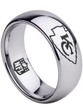 Kansas City Chiefs Ring Silver Wedding Band | Sizes 6-13 #chiefs